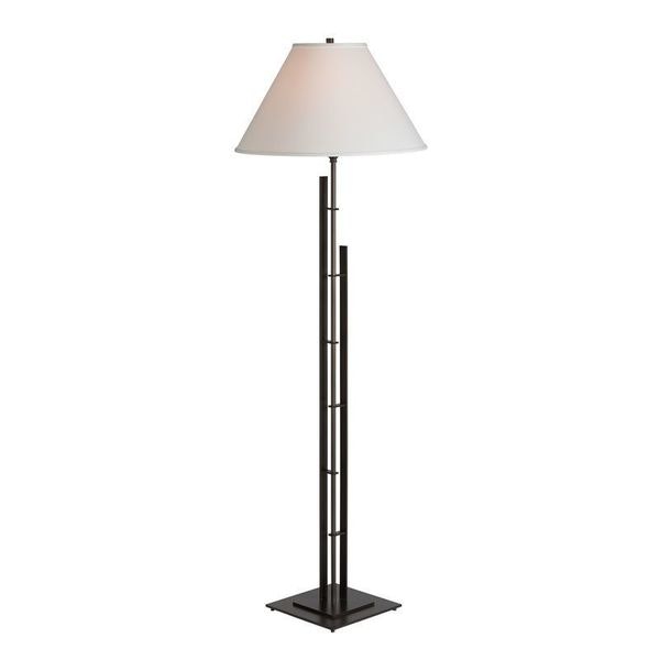 Hubbardton Forge Metra Double Floor Lamp with Natural Anna Shade