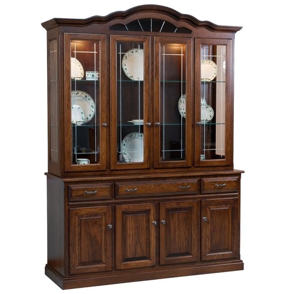 Amish Manhattan Traditional China Cabinet Hutch