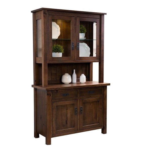 Amish Monroe Solid Wood 2-Door Dining Room Hutch