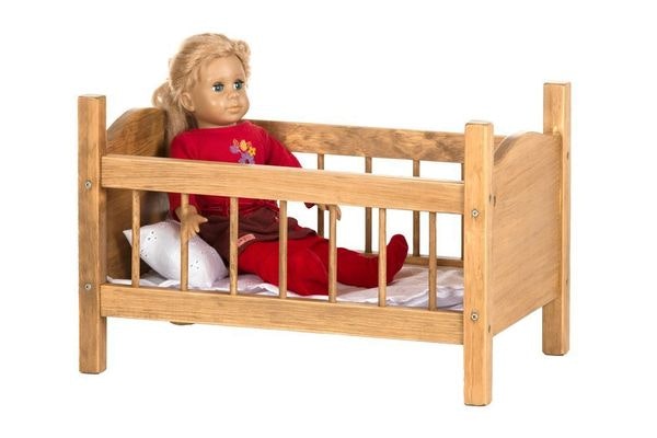 Amish Wooden Toy Doll Crib In-Stock