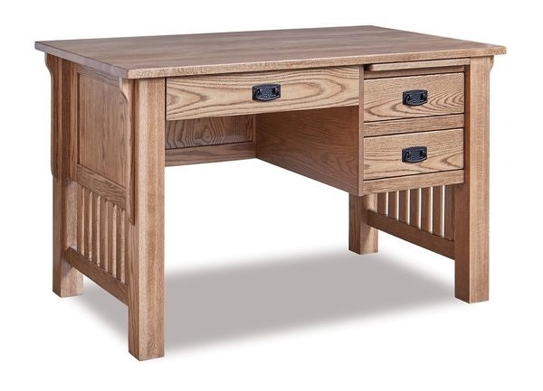 Amish 49 Nova Mission Writing Desk with Pullout on Top and a Finished Back