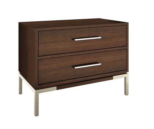 Amish Steuben Modern Maple Wood 2-Drawer Nightstand - Quick Ship