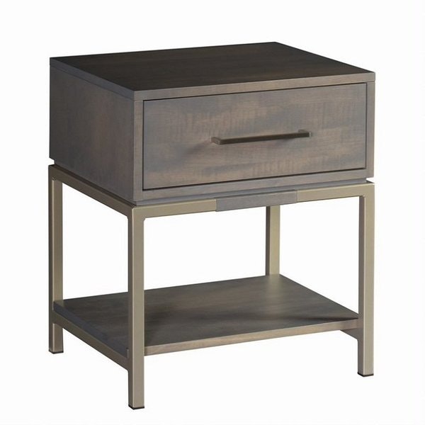 Amish Steuben Modern 1-Drawer Open Nightstand
