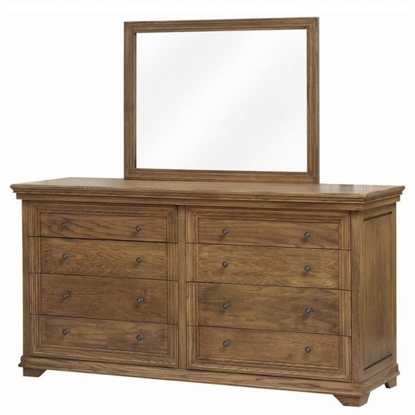 Amish Willowridge 8-Drawer Dresser and Optional Mirror
