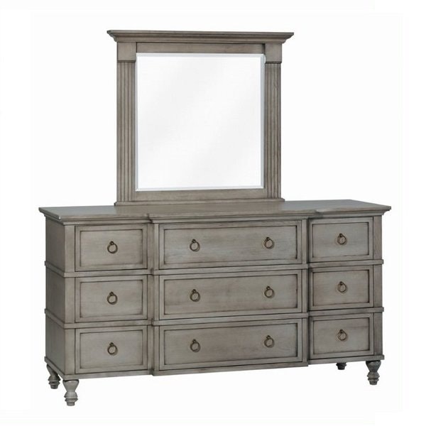 Amish Avery 9-Drawer Dresser and Optional Mirror