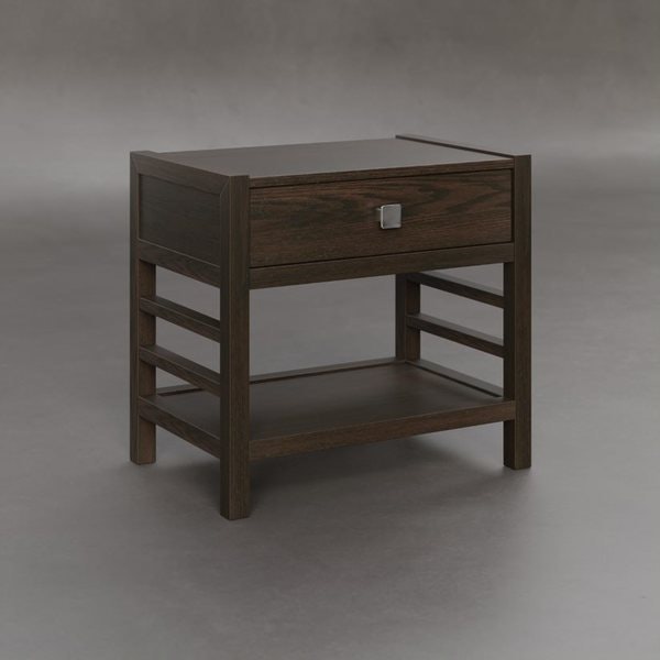 Amish Sable Modern Farmhouse Open Nightstand