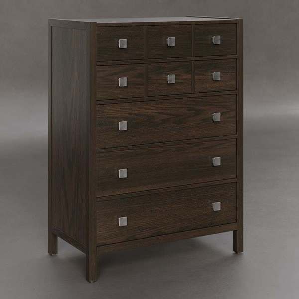 Amish Sable Modern Farmhouse 5-Drawer Chest of Drawers