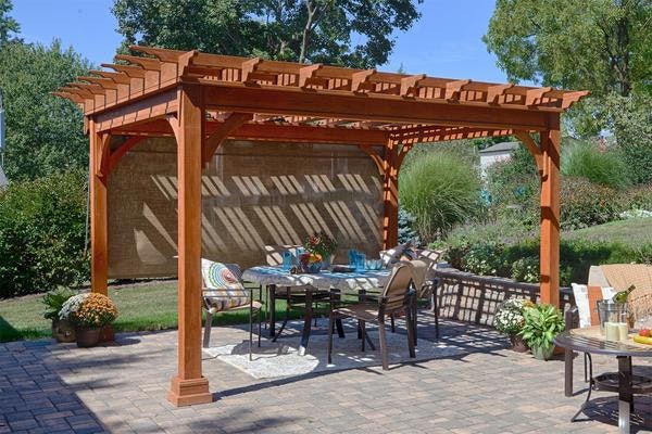 Amish 12' x 14' Traditional Pine Pergola Kit
