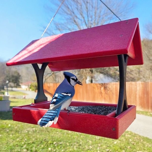 Amish Made Fly-Thru Bird Feeder with Removable Tray - Poly Lumber