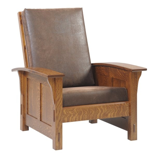 Amish Waverly Shaker Upholstered Lounge Chair with Optional Ottoman