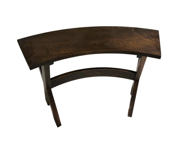 Maple Wood Curved Counter Height Bench Set In-Stock (Set of 2)