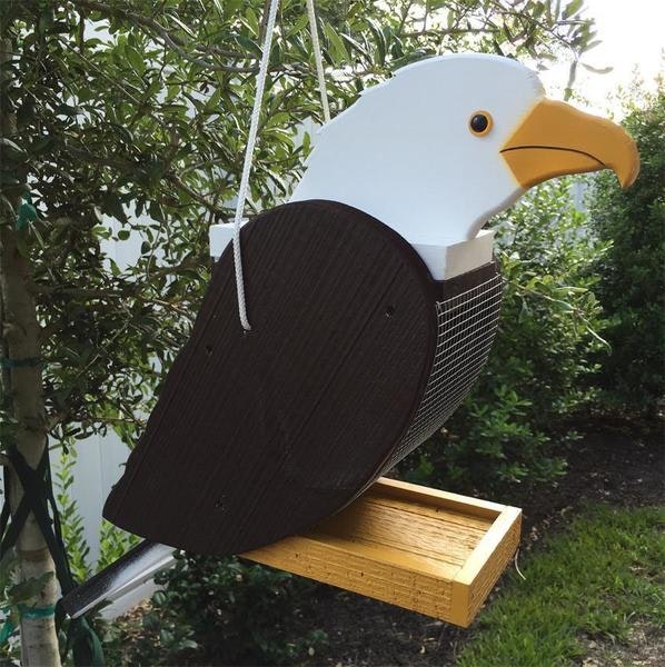 Amish Handcrafted Eagle Shaped Bird Feeder