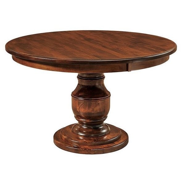 Amish Handcrafted Solid Wood Grafton 60" Single Pedestal Dining Table - Quick Ship