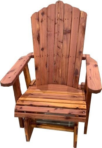 Amish Made Cedar Wood Outdoor Glider Chair