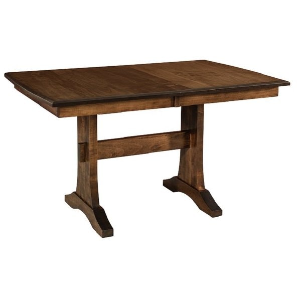 Amish Solid Wood South Padre Trestle Dining Room Table