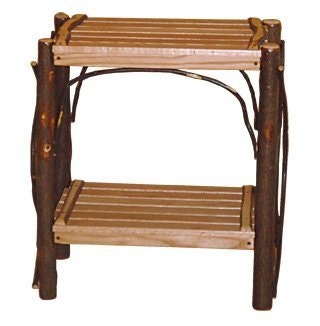 Amish End Table with Shelves