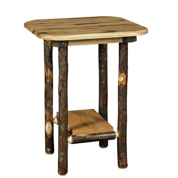 Amish Bearwood End Table with Bottom Shelf