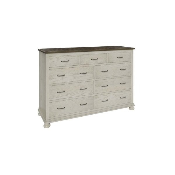 Amish Coastal Solid Wood Tall Dresser with Optional Mirror