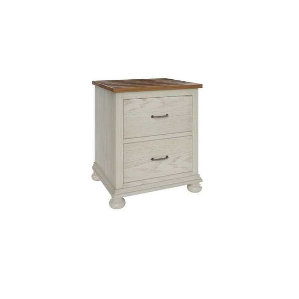Amish Coastal Solid Wood 2-Drawer Nightstand