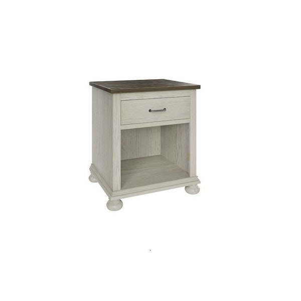 Amish Coastal Solid Wood 1-Drawer Nightstand