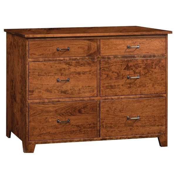Amish Solid Wood Layla 6-Drawer Dresser with Optional Mirror