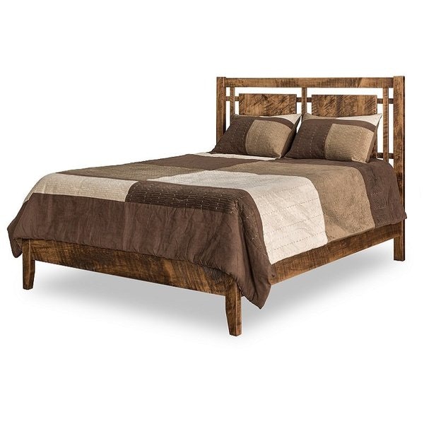 Amish Galena Solid Wood Open Loft Panel Bed