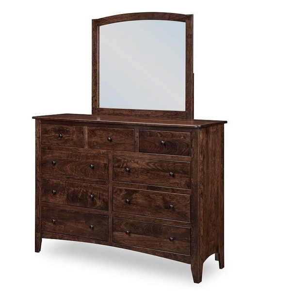 Amish Great Miami Cherry Wood 9-Drawer Dresser - Quick Ship