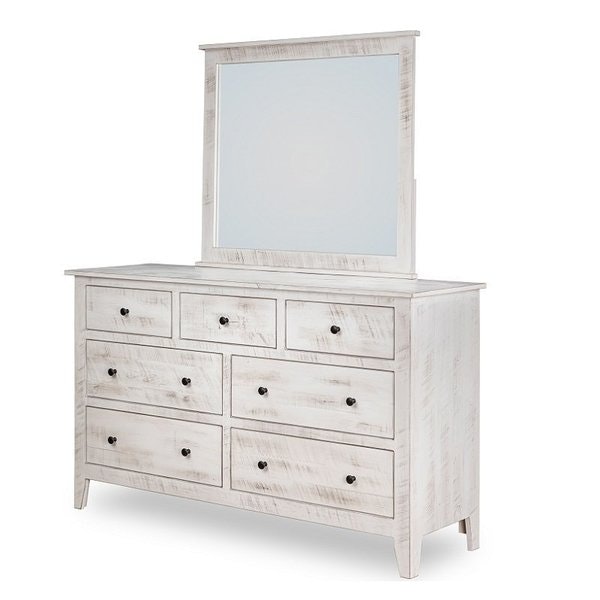 Amish Galena Rustic Rough Sawn Brown Maple 7-Drawer Dresser - Quick Ship