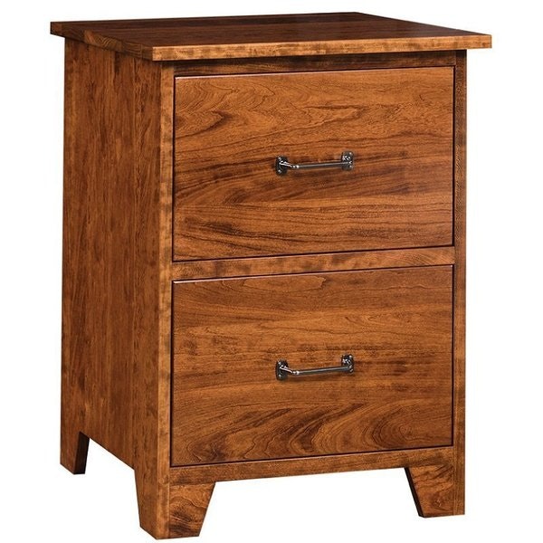 Amish Solid Wood Layla Two Drawer Nightstand