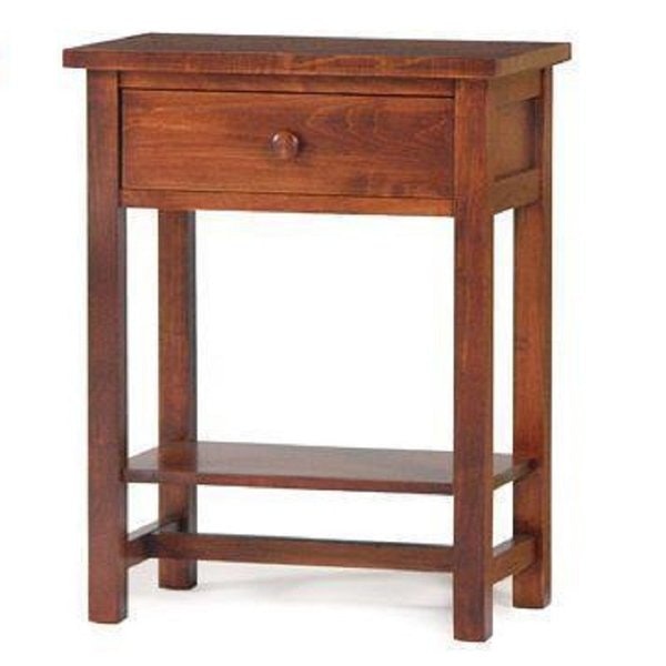 Amish Lavina Shaker Night Stand with Shelf - Quick Ship