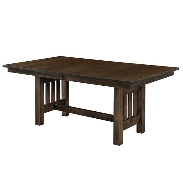 Amish Solid Wood Granbury Trestle Dining Table