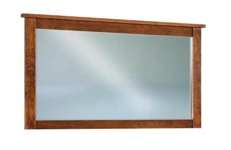 Amish 33 1/2 Inches Tall Flush Mission Dresser Mirror with Optional Jewelry Slide Out