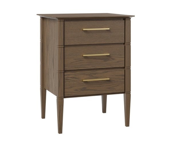 Amish Jensen Transitional 3-Drawer Bedside Nightstand
