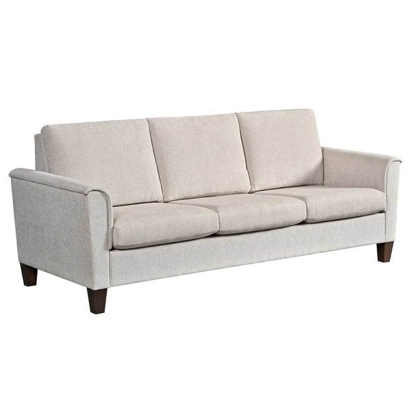 Amish 85 inch Maya Transitional Sofa with Reversible Cushions and choice of Upholstery, Premium Wood, and Finish Color.