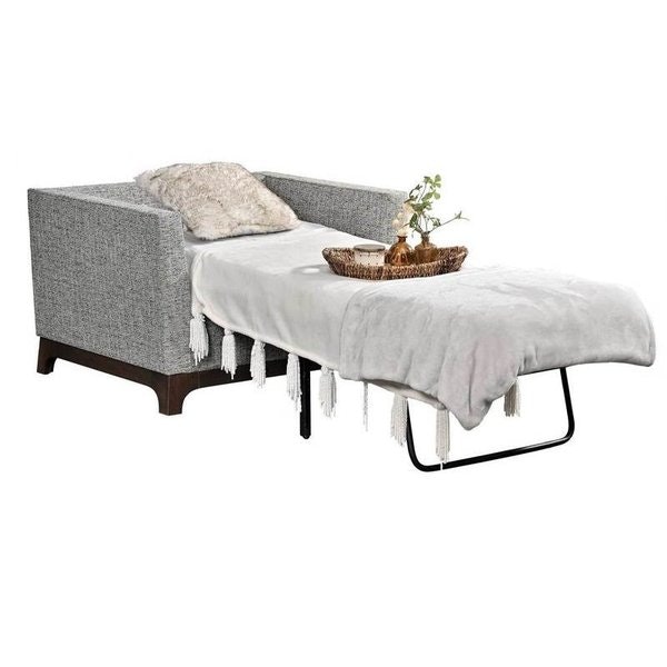 Amish Adeline Modern Sleeper Chair Bed Includes reversible Cushions and a 5 inch Coil Innerspring Mattress.