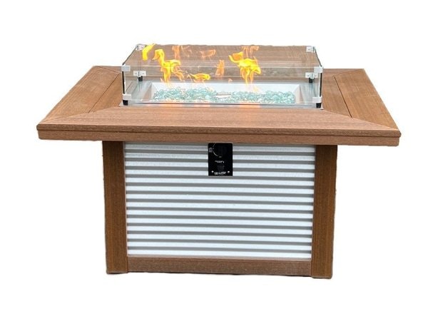 Amish Poly Table with Rectangle Firepit