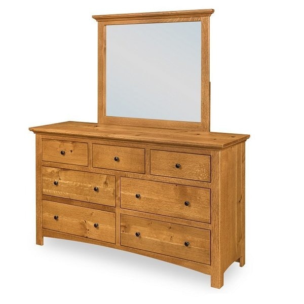 Amish Markleway Rustic Quarter Sawn White Oak 7-Drawer Dresser - Quick Ship