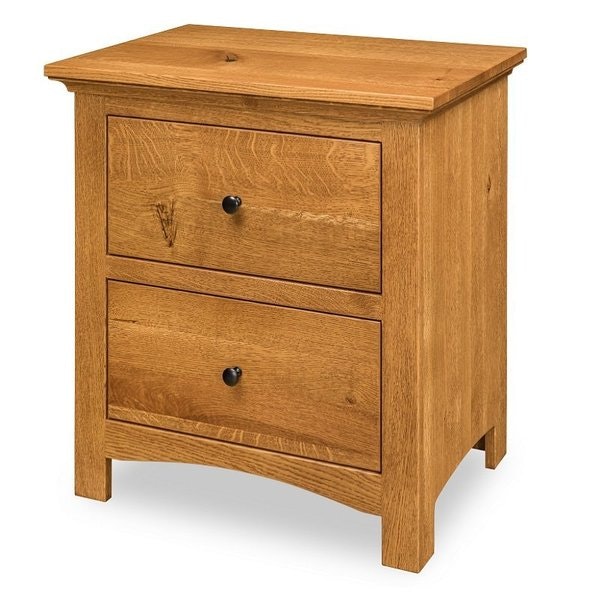 Amish Markleway Solid Wood 2-Drawer Nightstand
