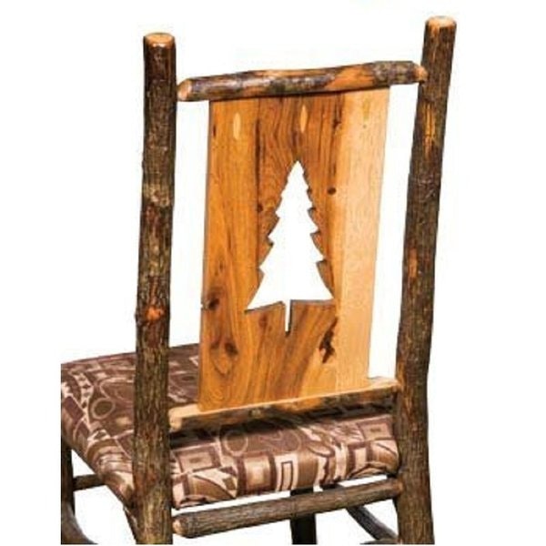 Amish Rustic Hickory Tree Back Dining Chair