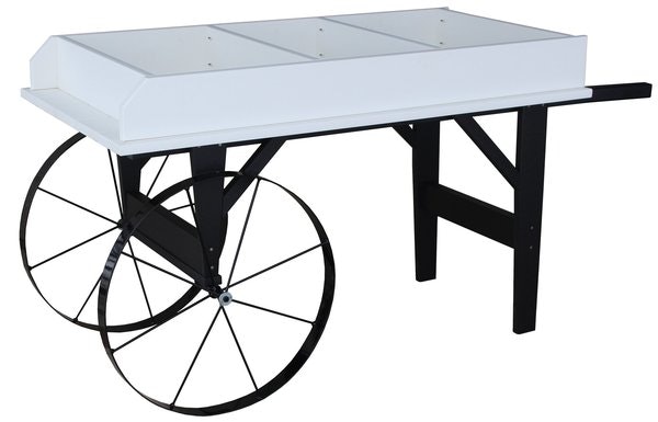 outdoor flower cart