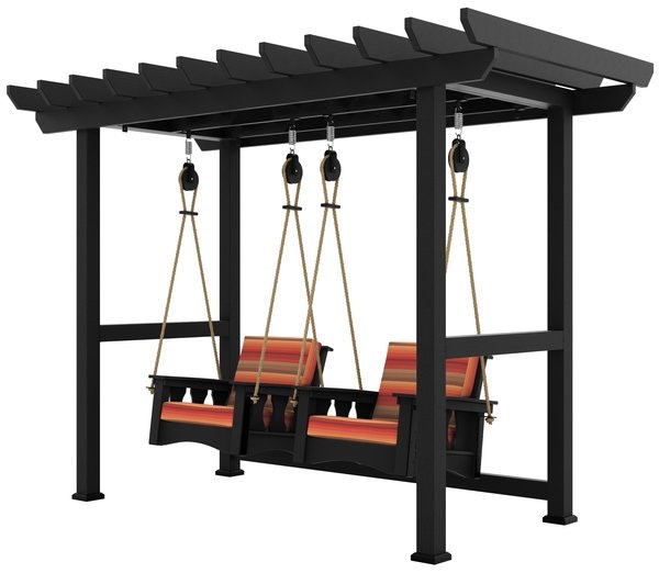 Amish Priscilla Pergola with Swing chairs