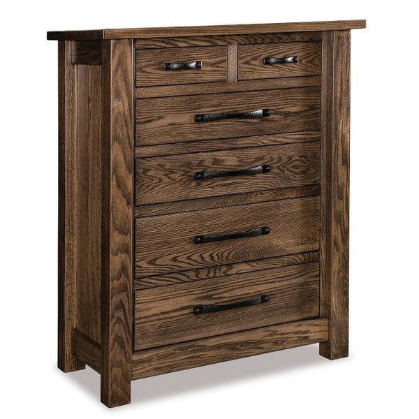 Amish 56 Inch High Rustic Ridge 6-Drawer Chest