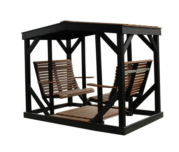 Amish Poly Outdoor Double Glider with Canopy