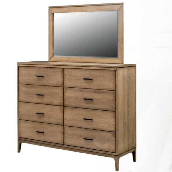 Amish Double High Dresser with Mirror
