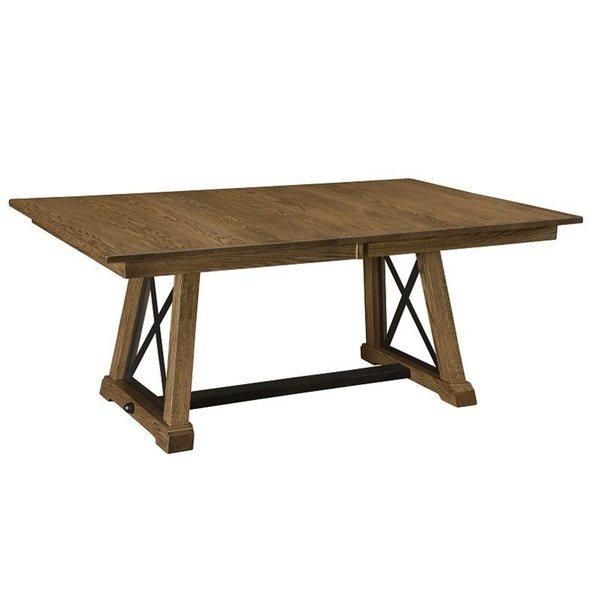 Amish Alpha X-Base Trestle Dining Table