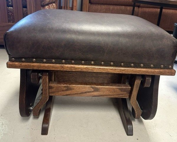 Amish Upholstered Gliding Ottoman In-Stock and Ready to Ship
