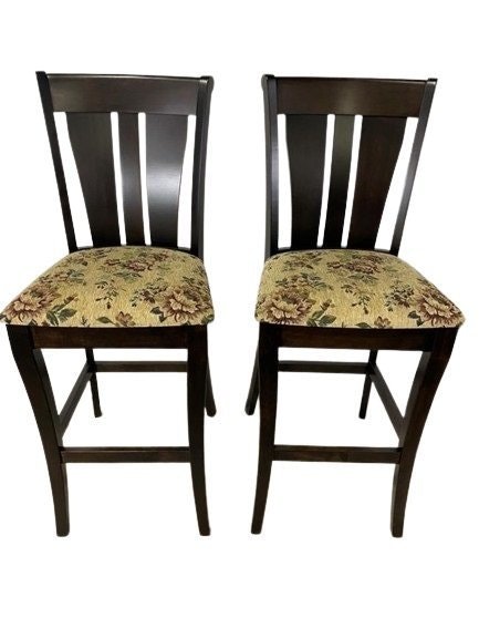 Outlet: Solid Maple Wood Bar Stool Set In-Stock (Set of 2)
