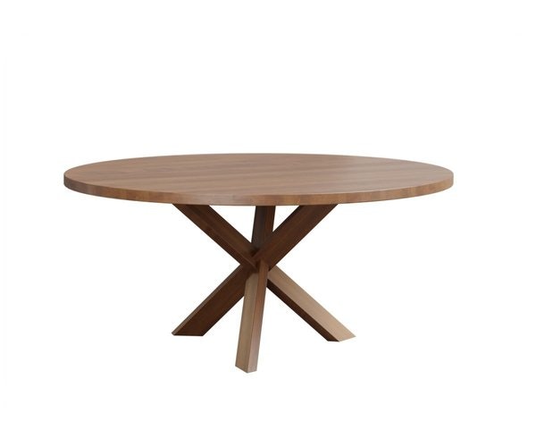 Amish Mitchel Modern Spider Base Round Dining Table