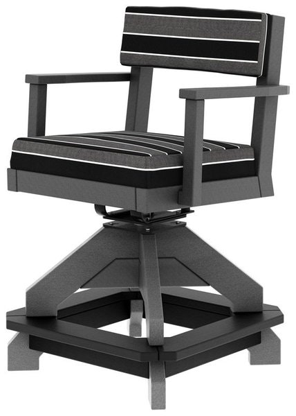 Amish Miller Poly Upholstered Swivel Counter and Bar Stool