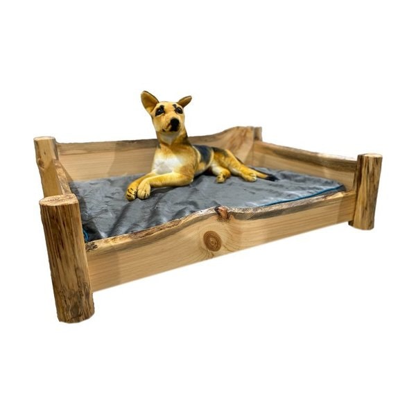 Ubuy Extra Large Raised Dog Bed Handcrafted Log-Style Pet Bed For